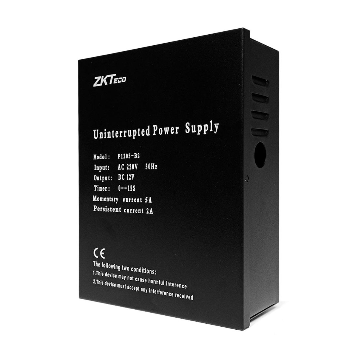 ZKTECO - ZKTECO P1205-B2 Fuente de alimentación para respaldo 12V