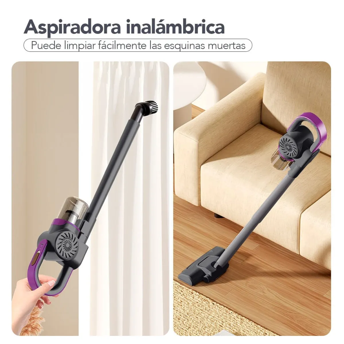 GENERICO - aspiradora de mano portátil 5en1 y anti ácaros multiuso