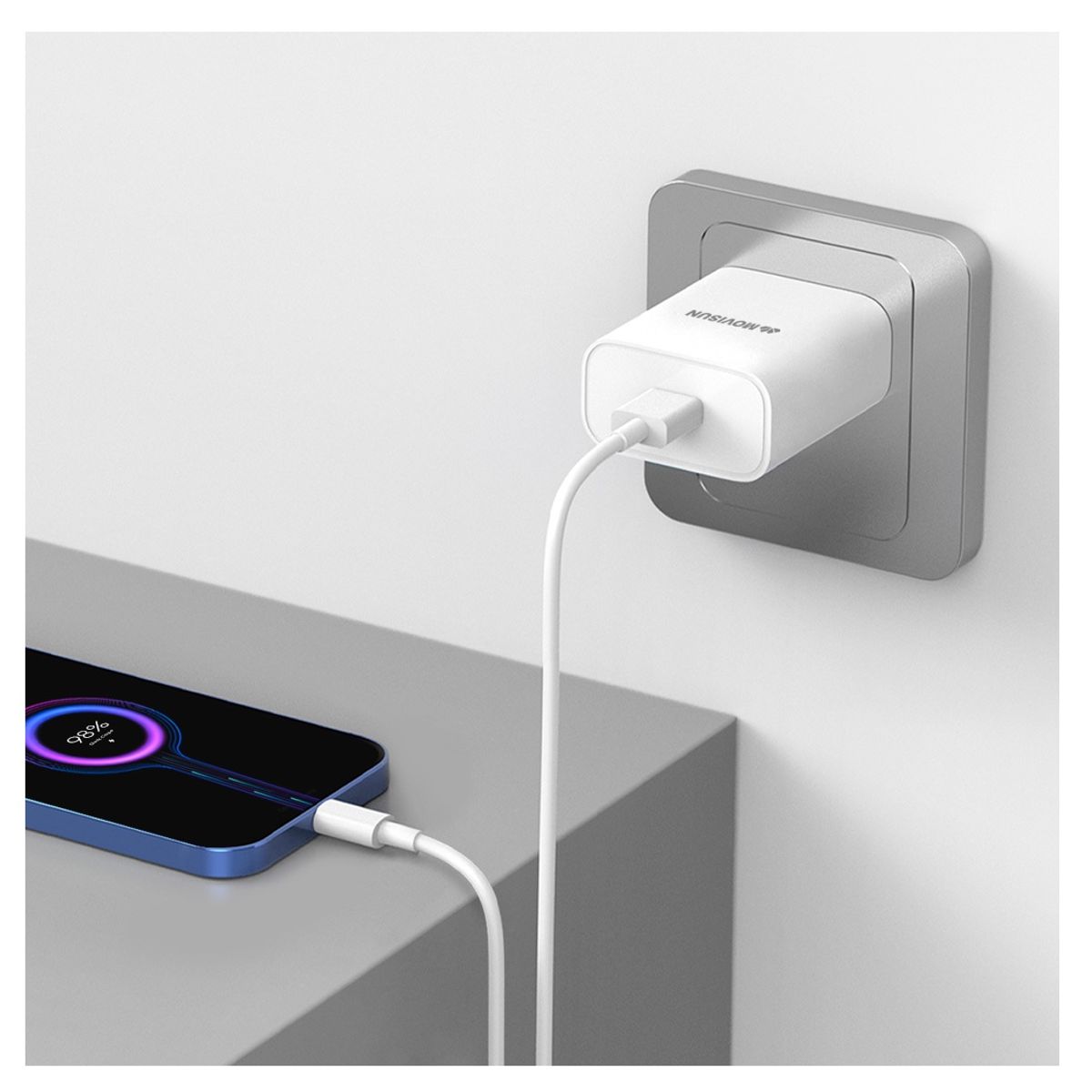 MOVISUN - CARGADOR CARGA RAPIDA 225W MOVISUN MQC TIPO C para OPPO  REALME