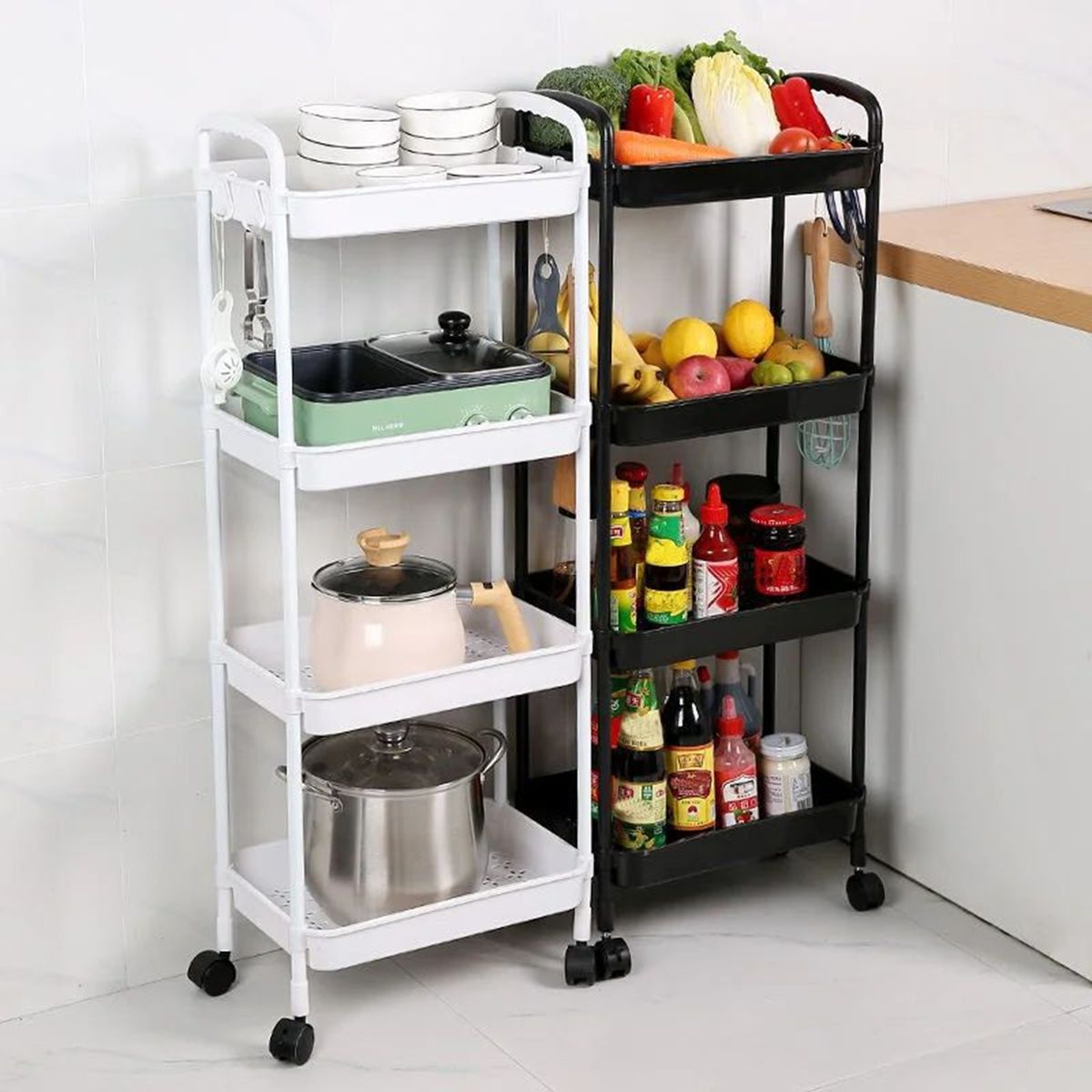 GENERICO - Organizador multiuso 4 niveles economico Negro Krearack