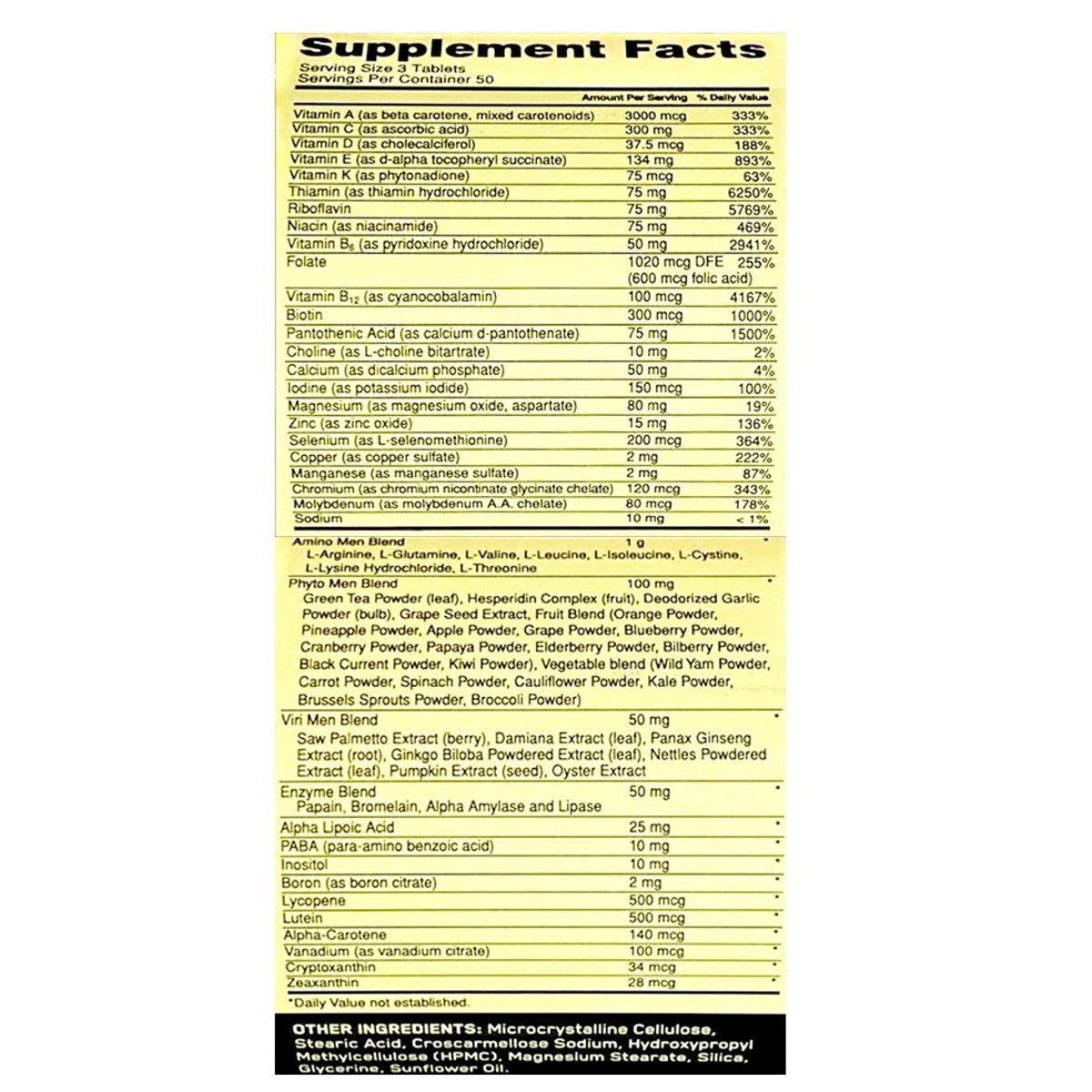 OPTIMUN NUTRITION - Optimen 150Tabletas Multivitaminico Americano ON - Tienda Física