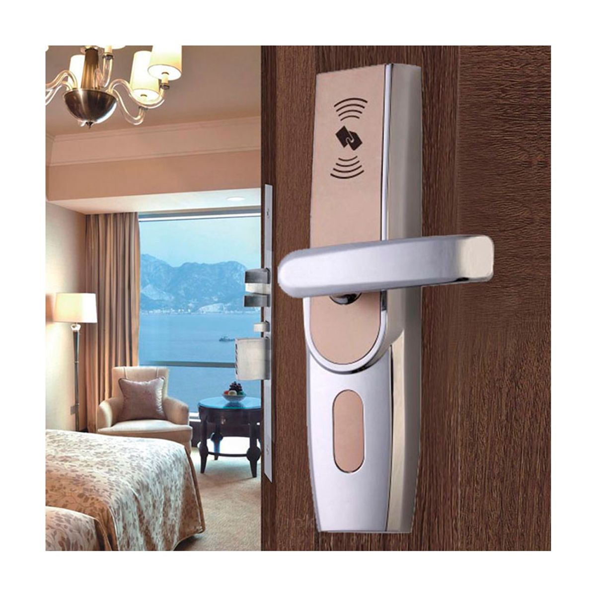 ZKTECO - ZKTECO LH5000R Cerradura hotelera Electrónica Con Tarjeta