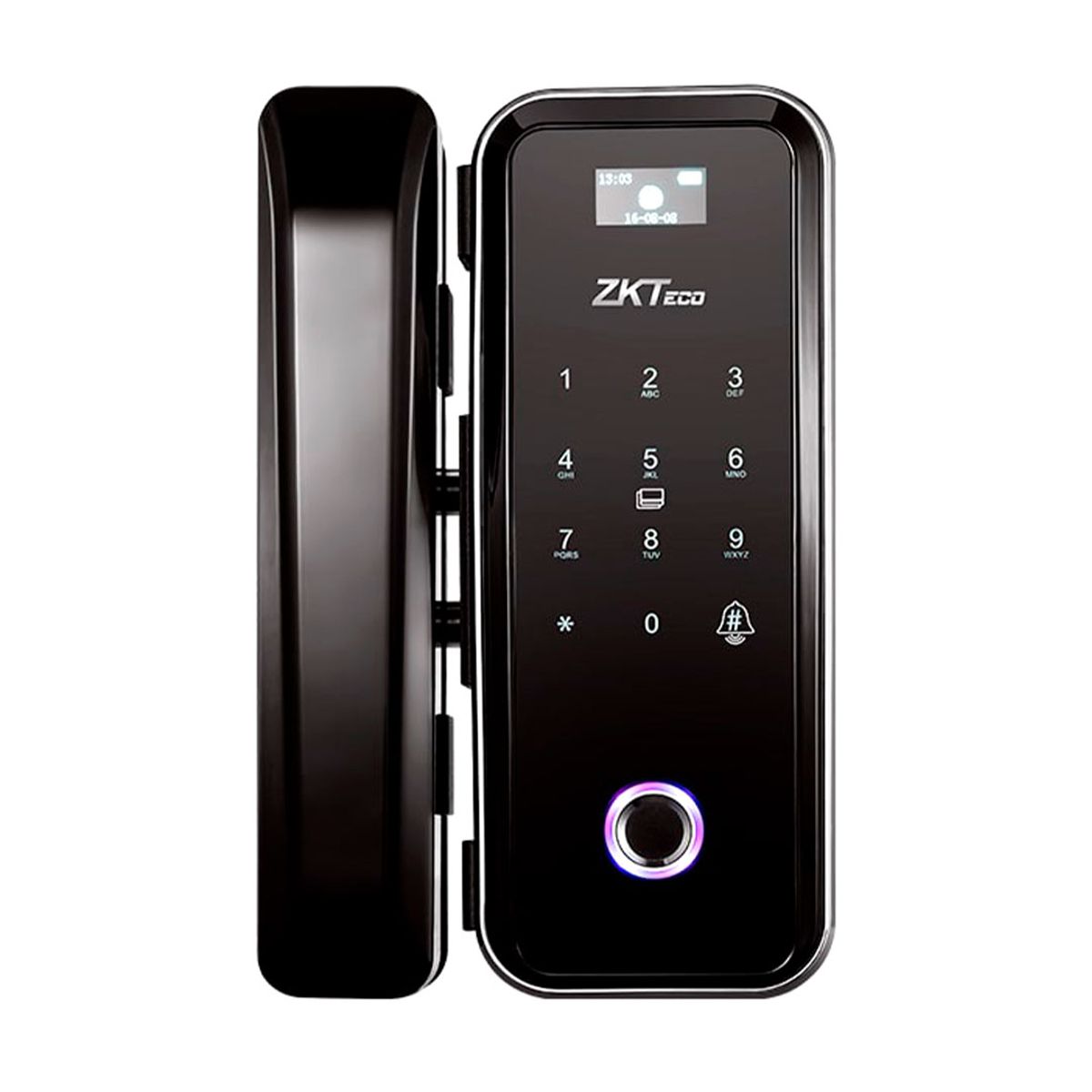 ZKTECO - ZKTECO GL300L Cerradura para puerta vidrio con huella Izq