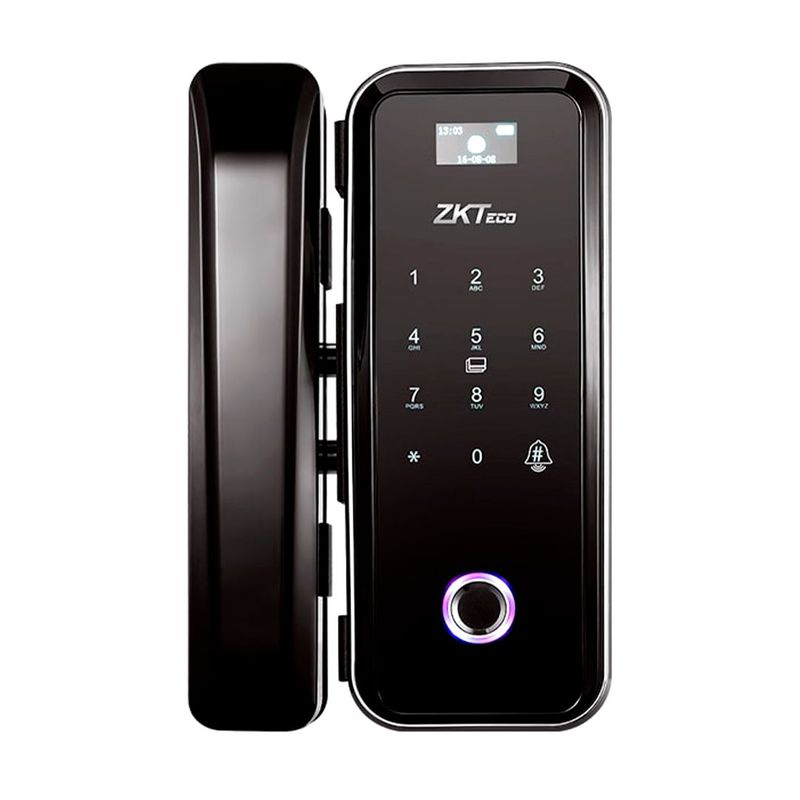 ZKTECO - ZKTECO GL300L Cerradura para puerta vidrio con huella Izq