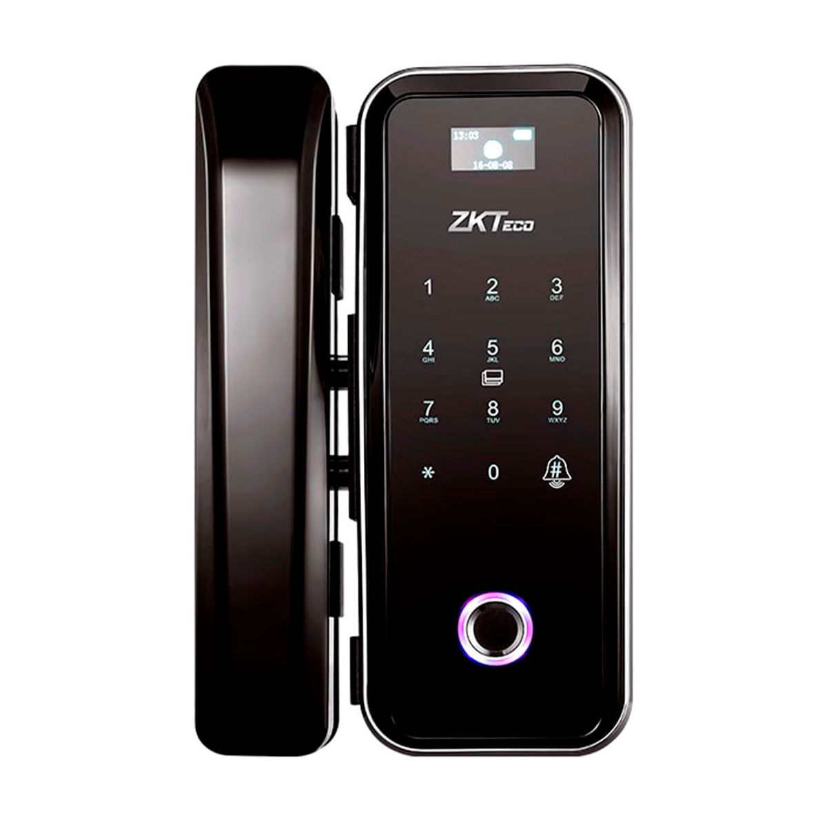 ZKTECO - ZKTECO GL300R Cerradura para puerta vidrio con huella Der