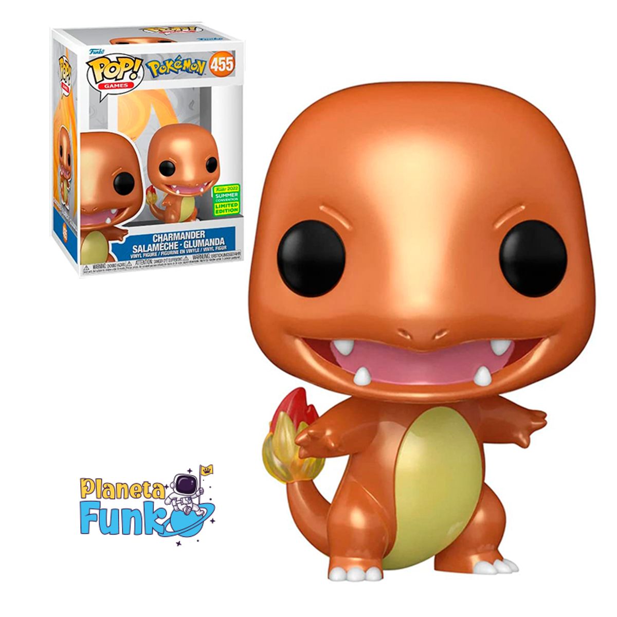 FUNKO - POKEMON CHARMANDER METALLIC EXCLUSIVO 455