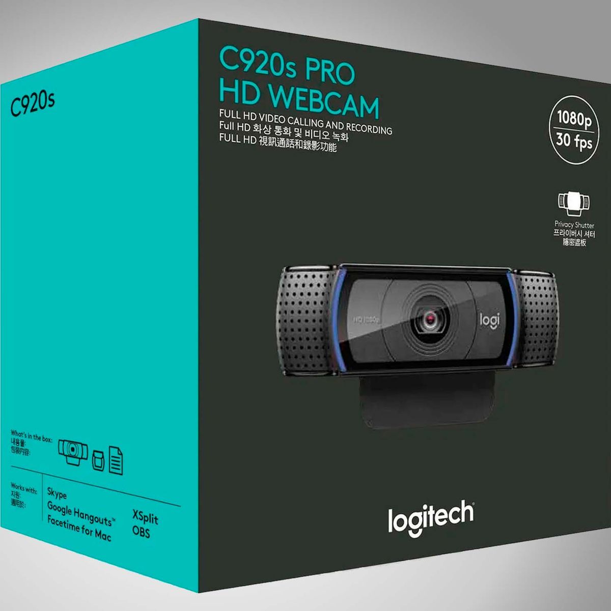 LOGITECH - Webcam Logitech C920s PRO Full HD 1080P USB Plug and Play