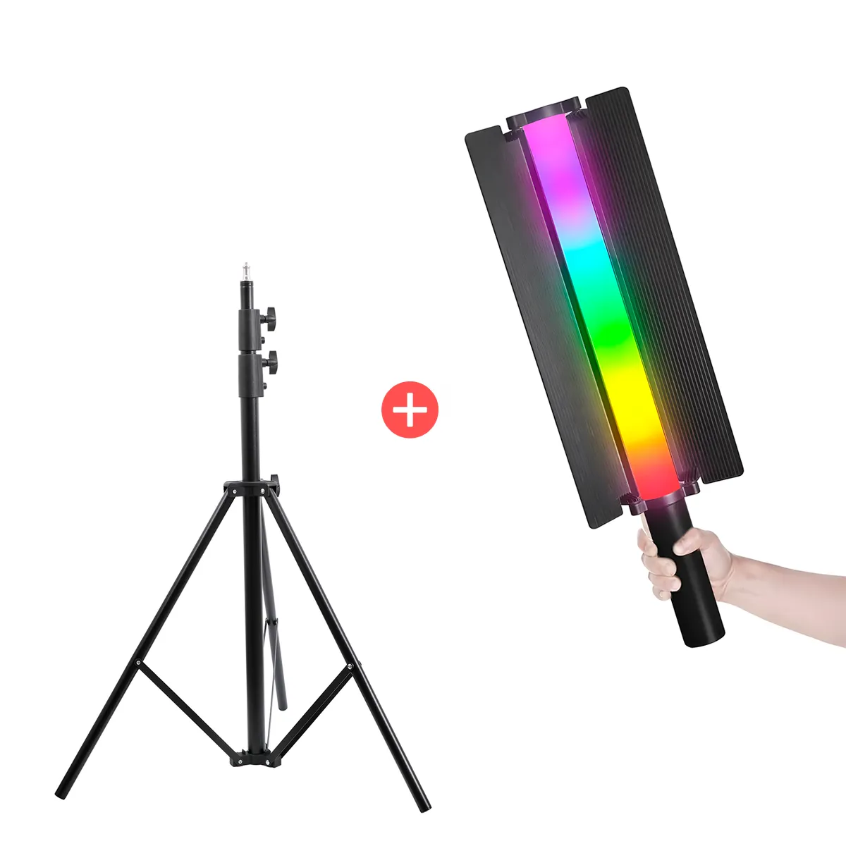 GENERICO - Barra De Luz LED RGB Con Viseras LS-188 + Trípode Multifuncional