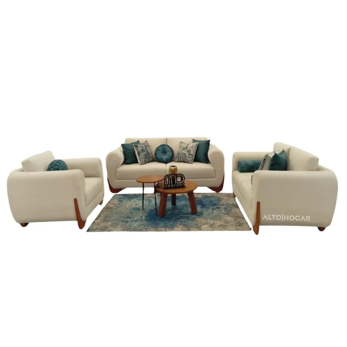 ALTO HOGAR - Juego de Sala Amarantha 3 2 1 Tapiz Antifluido Beige