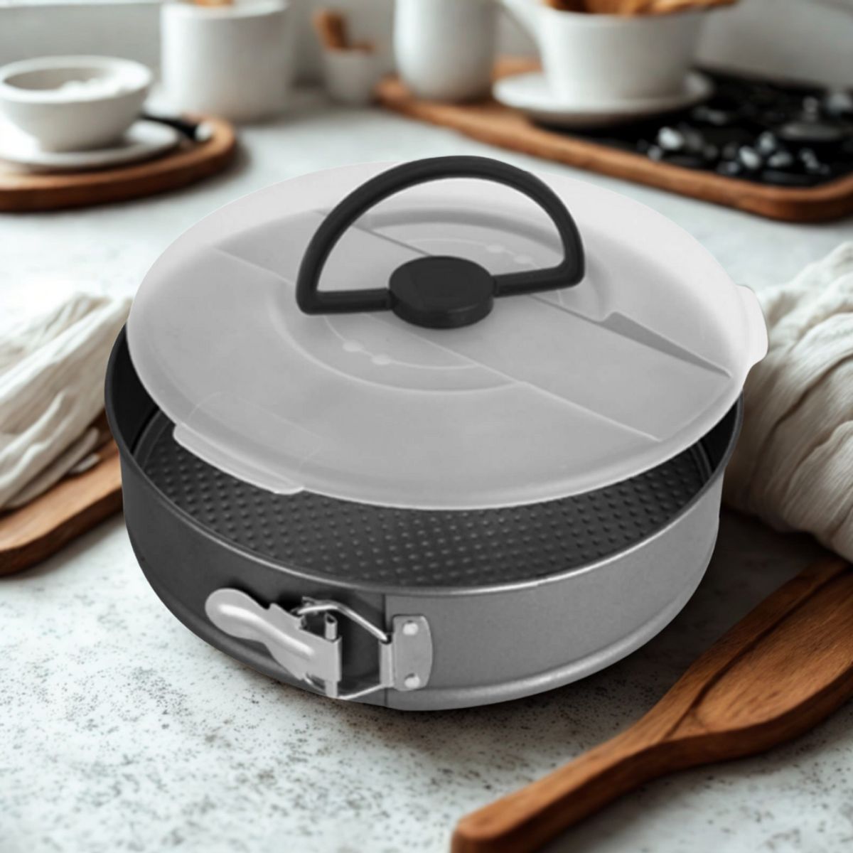 RECORD - Molde Antiadherente Redondo con Tapa Nro 26 Desmontable RECORD