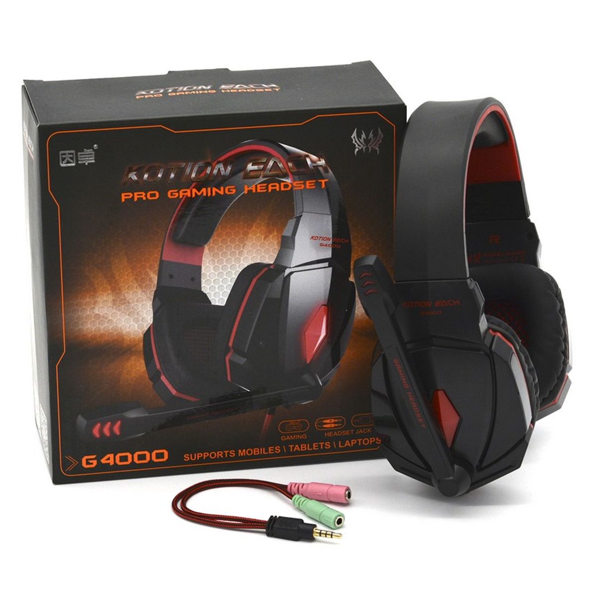 KOTION EACH - Auriculares Gamer Pro - Pc Laptop Y Celular - Kotion G4000