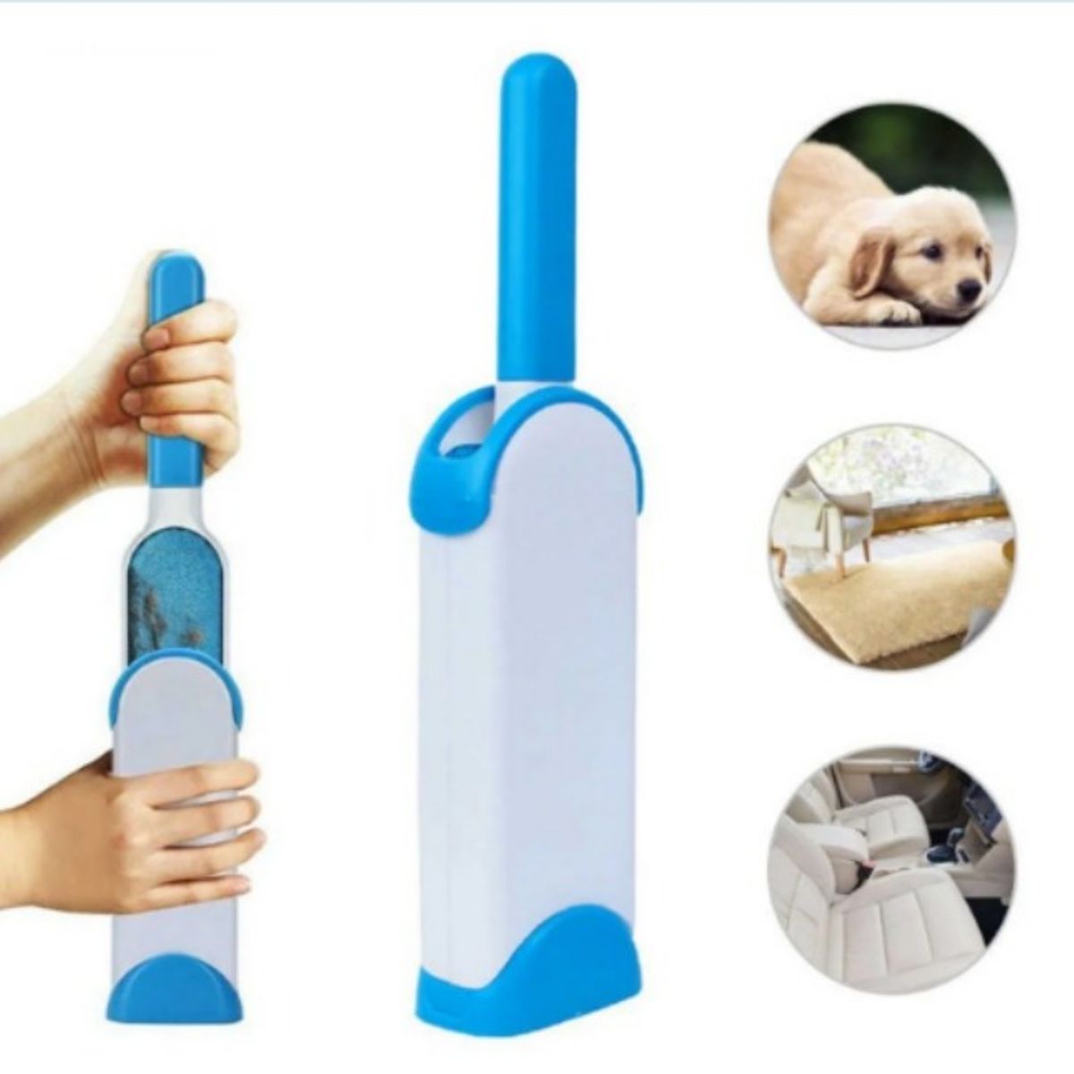 GENERICO - Removedor de Pelo de Mascota Cepillo Quita Pelusa celeste