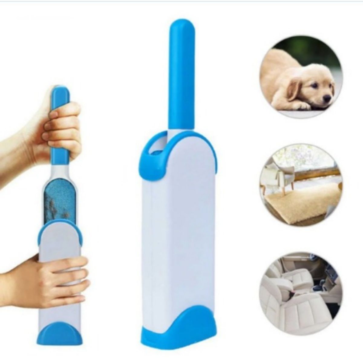 GENERICO - Removedor de Pelo de Mascota Cepillo Quita Pelusa celeste