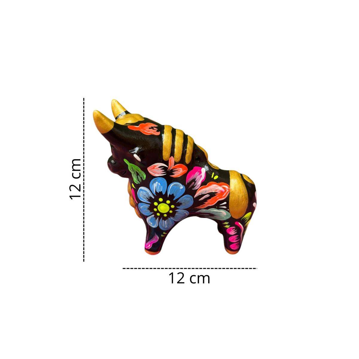 ACHALLAY ARTESANIA DE BARRO - Torito de Pucara 12 cm Negro