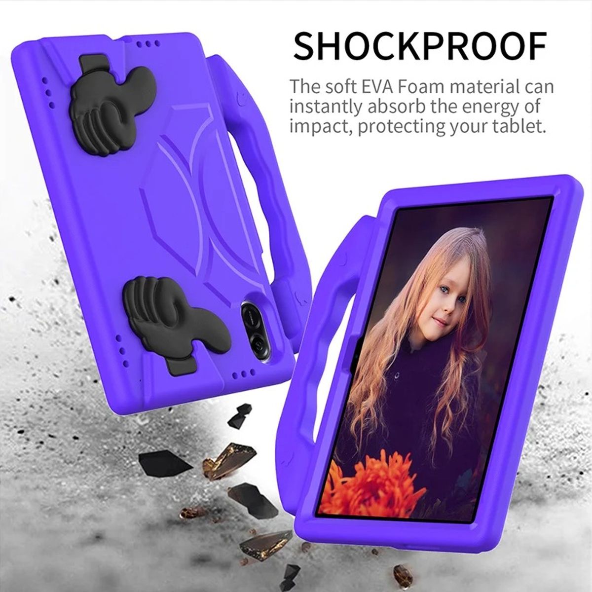 FUNDAANTIGOLPES - Funda de Goma con Diseño Like para Tablet Honor Pad X8A 11 Morado
