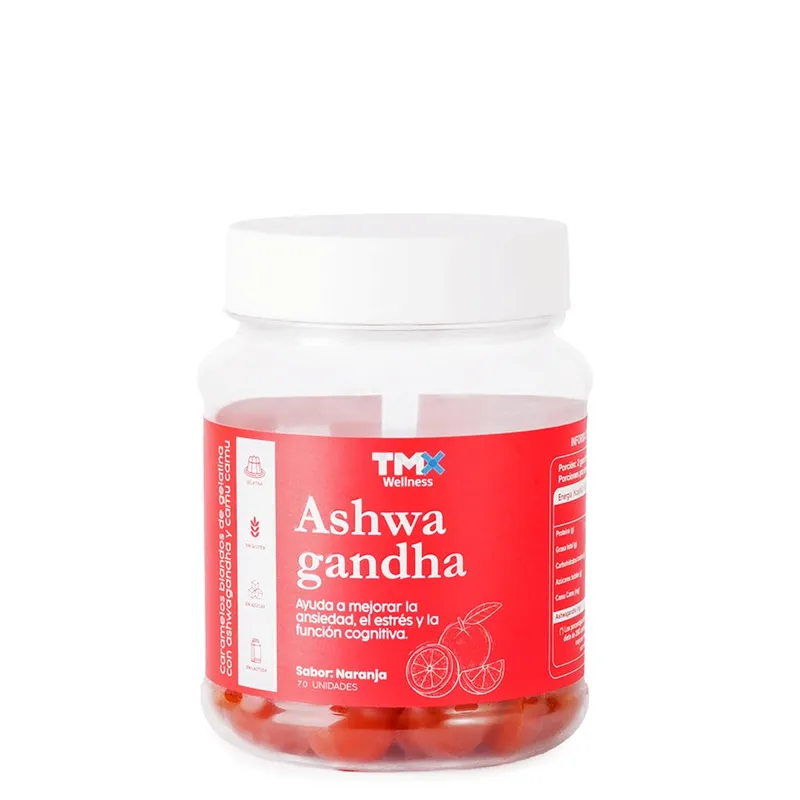 GENERICO - Ashwagandha en Gomitas 70 Unidades TMX Sabor Naranja - Tienda Física