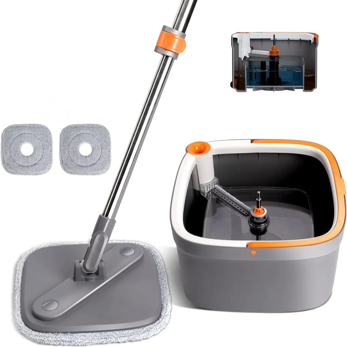 GENERICO - trapeador giratorio con separación de agua sucia y limpia