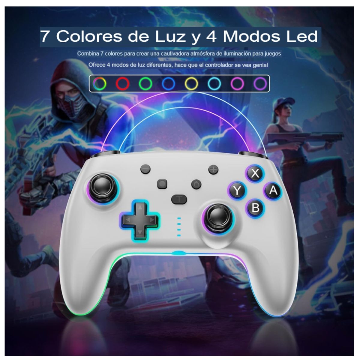 SEISA - Mando Joystick Bluetooth Inalambrico Nintendo Pc Switch Android