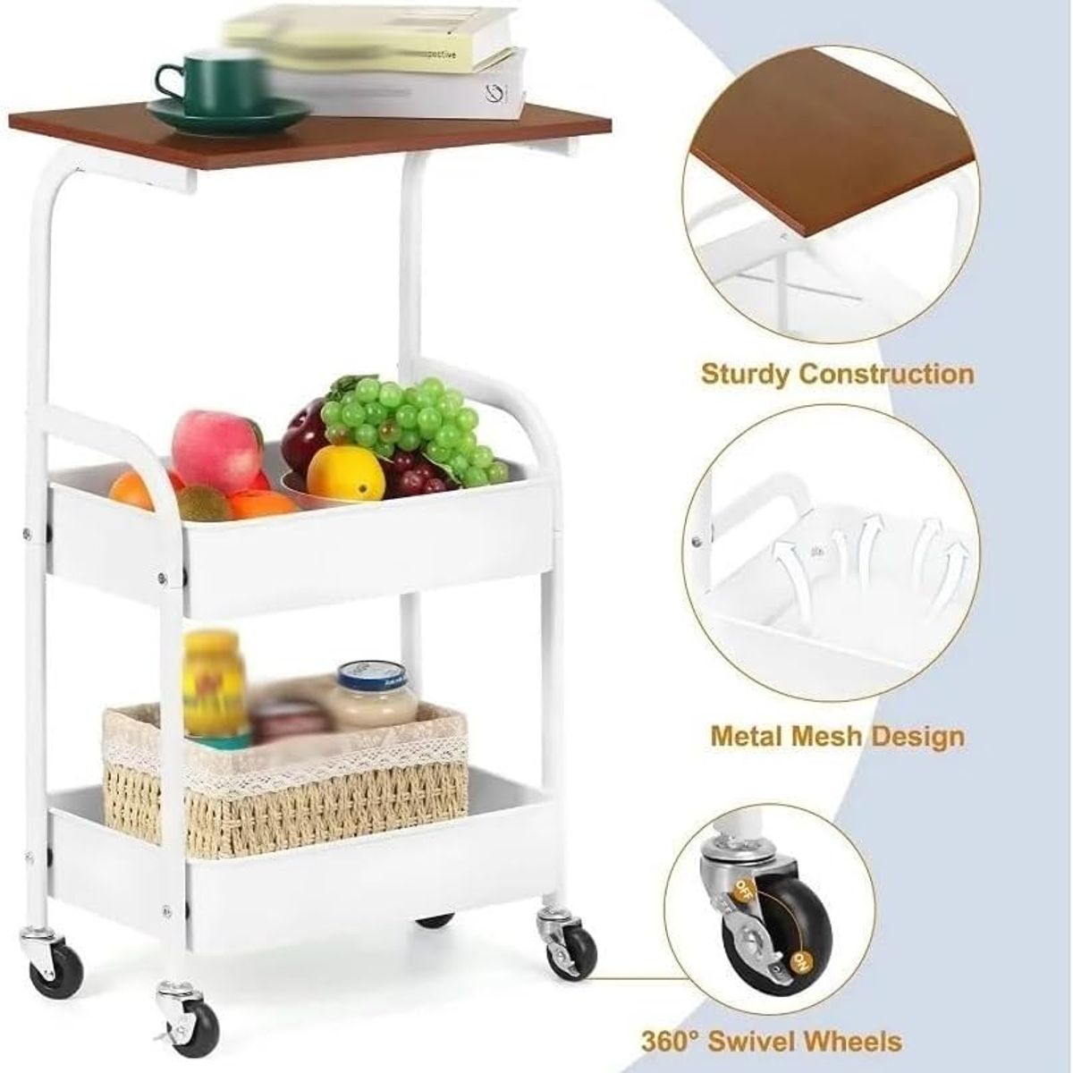 GENERICO - estantante organizador multiuso de 3 niveles