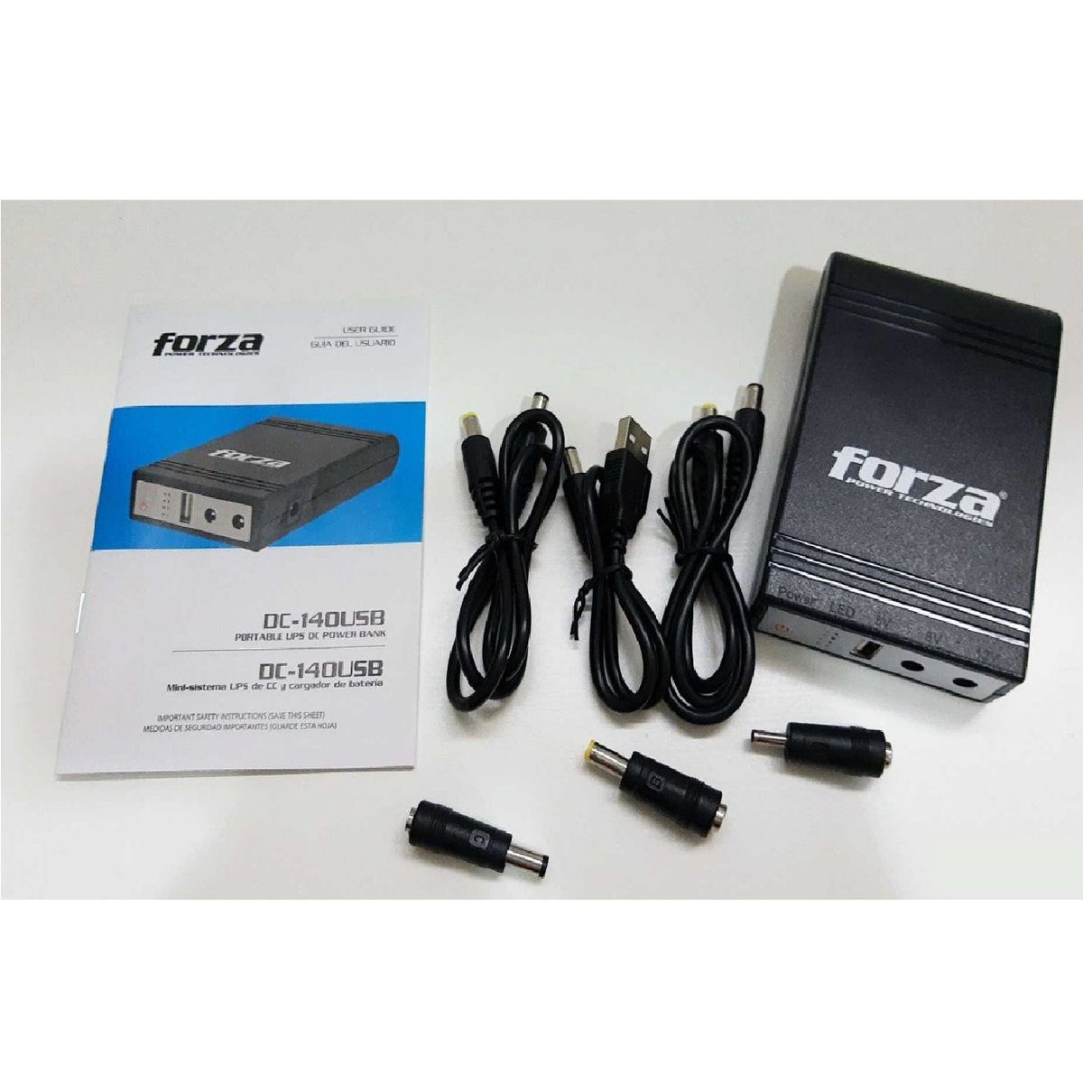FORZA - MINI UPS FORZA PORTATIL 14W 12V USB NEGRO PN FZ-DC-140USB