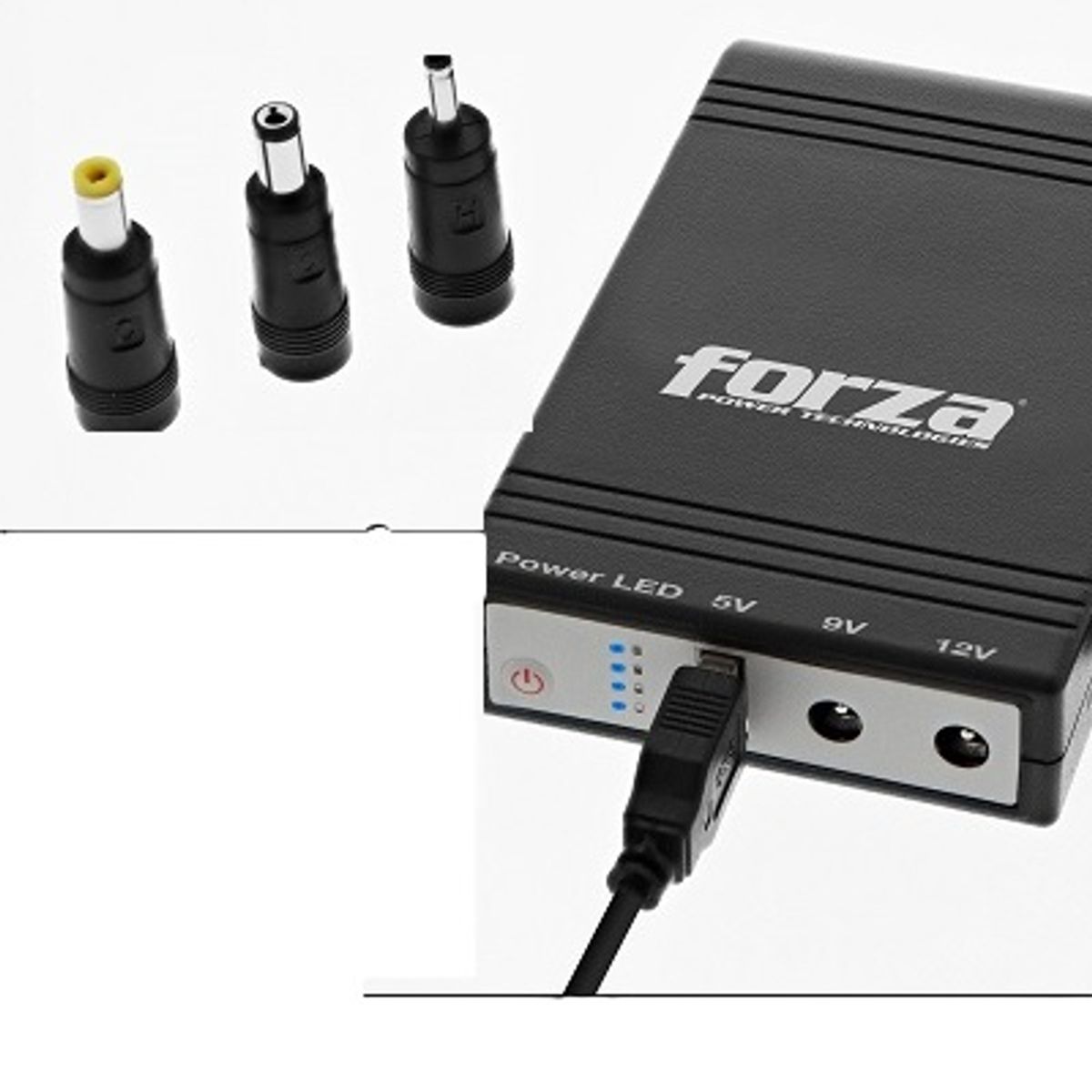 FORZA - MINI UPS FORZA PORTATIL 14W 12V USB NEGRO PN FZ-DC-140USB