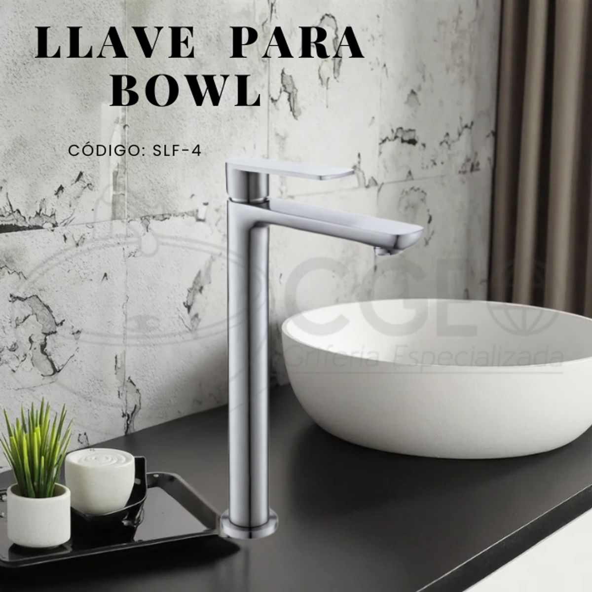 GENERICO - LLAVE PARA  LAVATORIO BOWL HARRY ACERO MATE SEVILLA  SLF-4