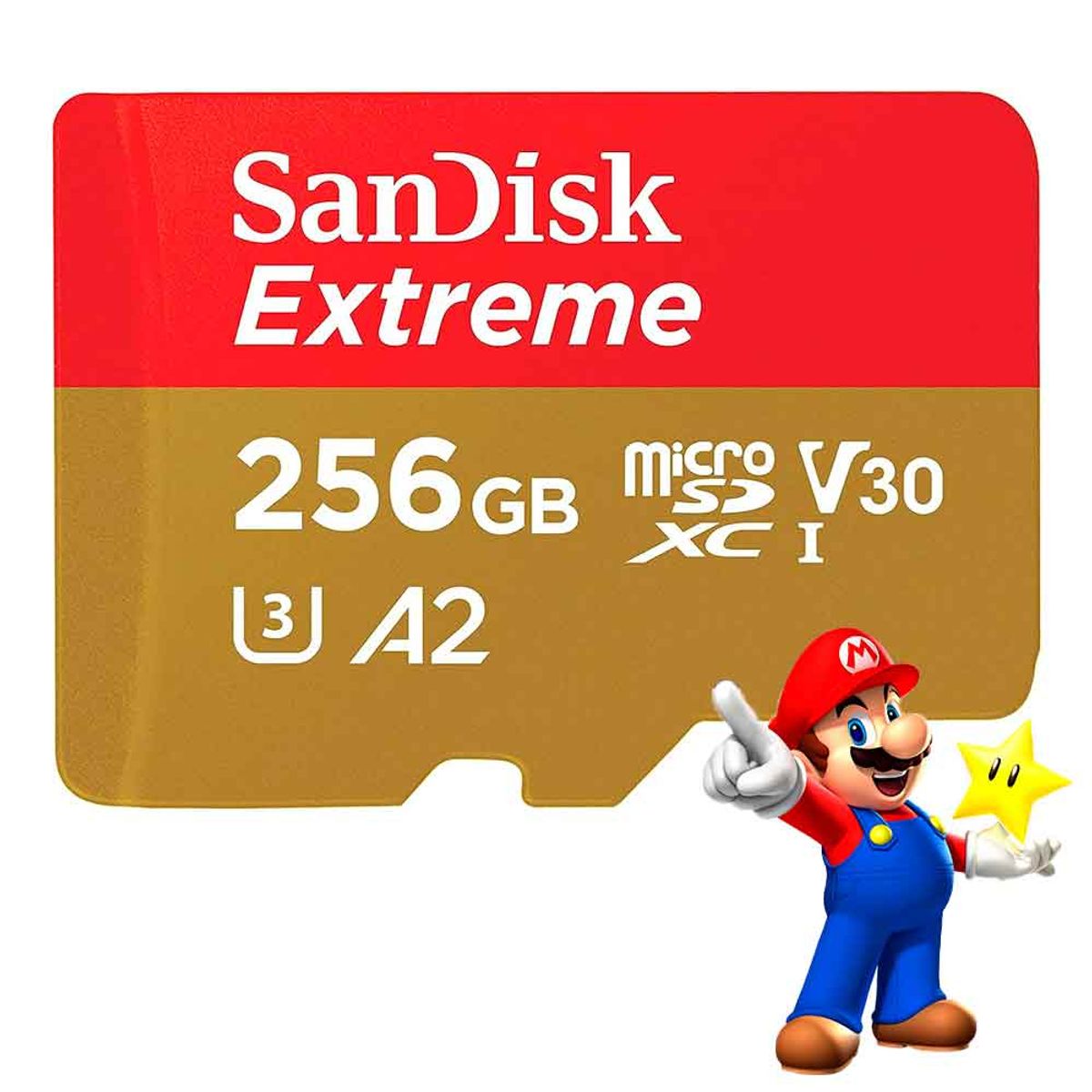 SANDISK - Memoria Sandisk Extreme 256GB Switch 190MBs DoradoRojo