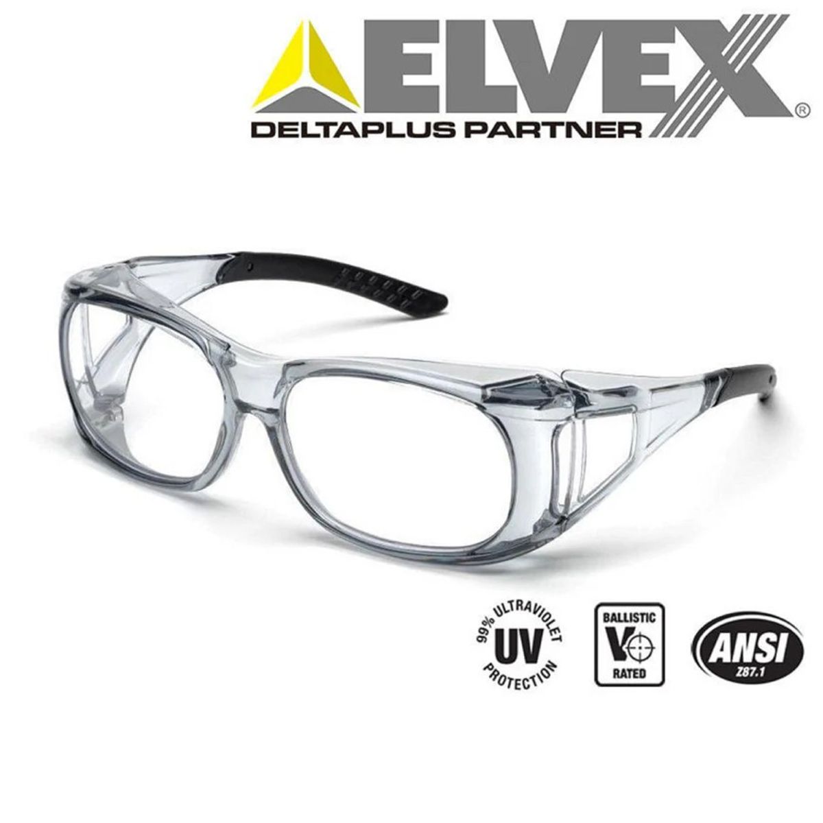 DELTA PLUS - Lentes de Seguridad Delta Plus OVR-Spec II con Certificación Balística VO ANSI Z87 Filtro UV 99%
