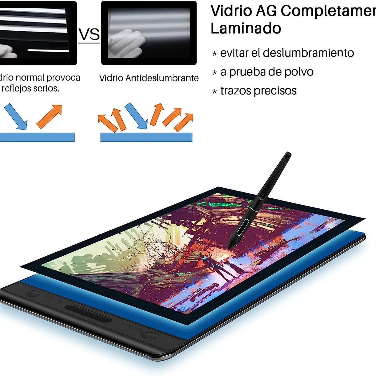 HUION - Tableta Digitalizadora Gráfica Huion KAMVAS Pro 16 Negra