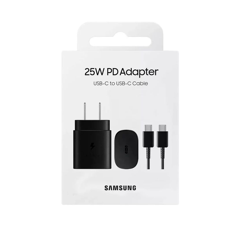 SAMSUNG - Cargador Samsung 25W EP-TA800 + Cable C A C Galaxy A55/A56 Negro