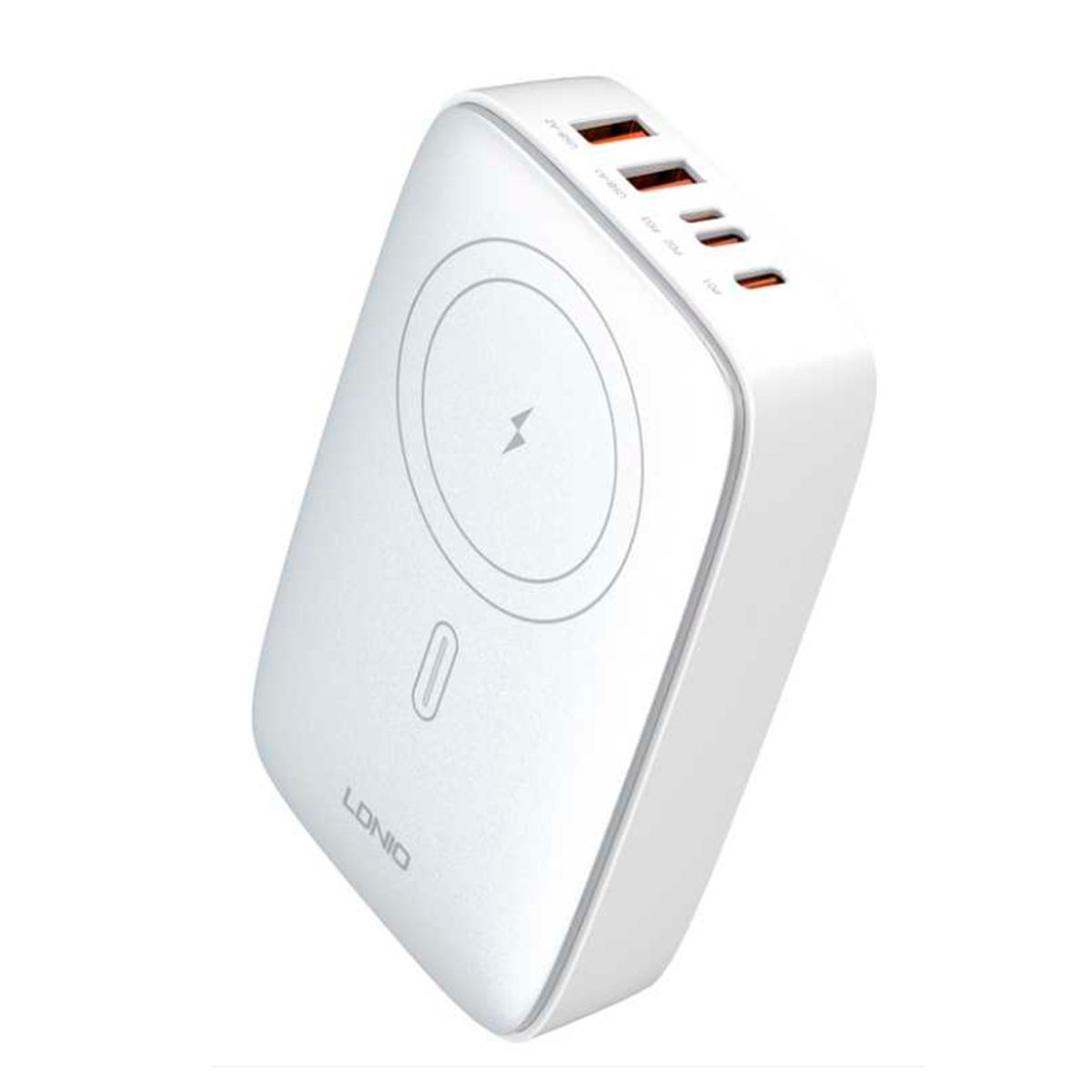 LDNIO - Cargador Inalámbrico de Escritorio GaN Multipuerto 6 en 1 Ldnio Q4010 140W