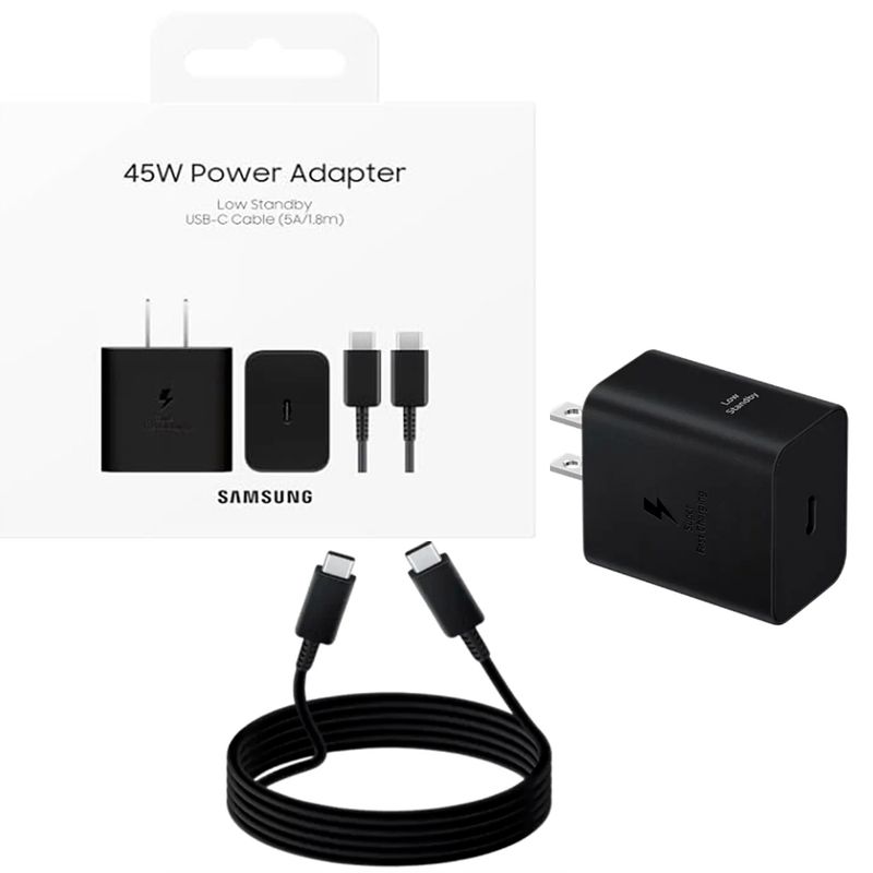 SAMSUNG - Cargador Samsung 45W GAN Cable 5A 180cm para Z FLIP 5, Z FLIP 6