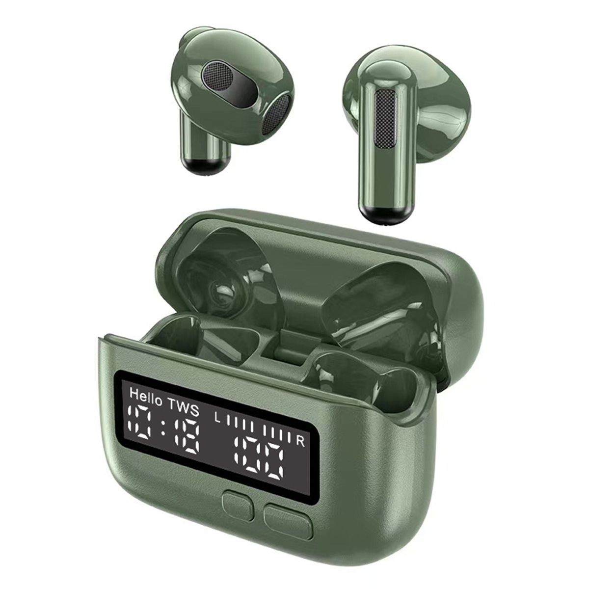 RENVMEXY - Audífonos Retro TWS Bluetooth 52 - Hi-Fi & 22h Batería Verde