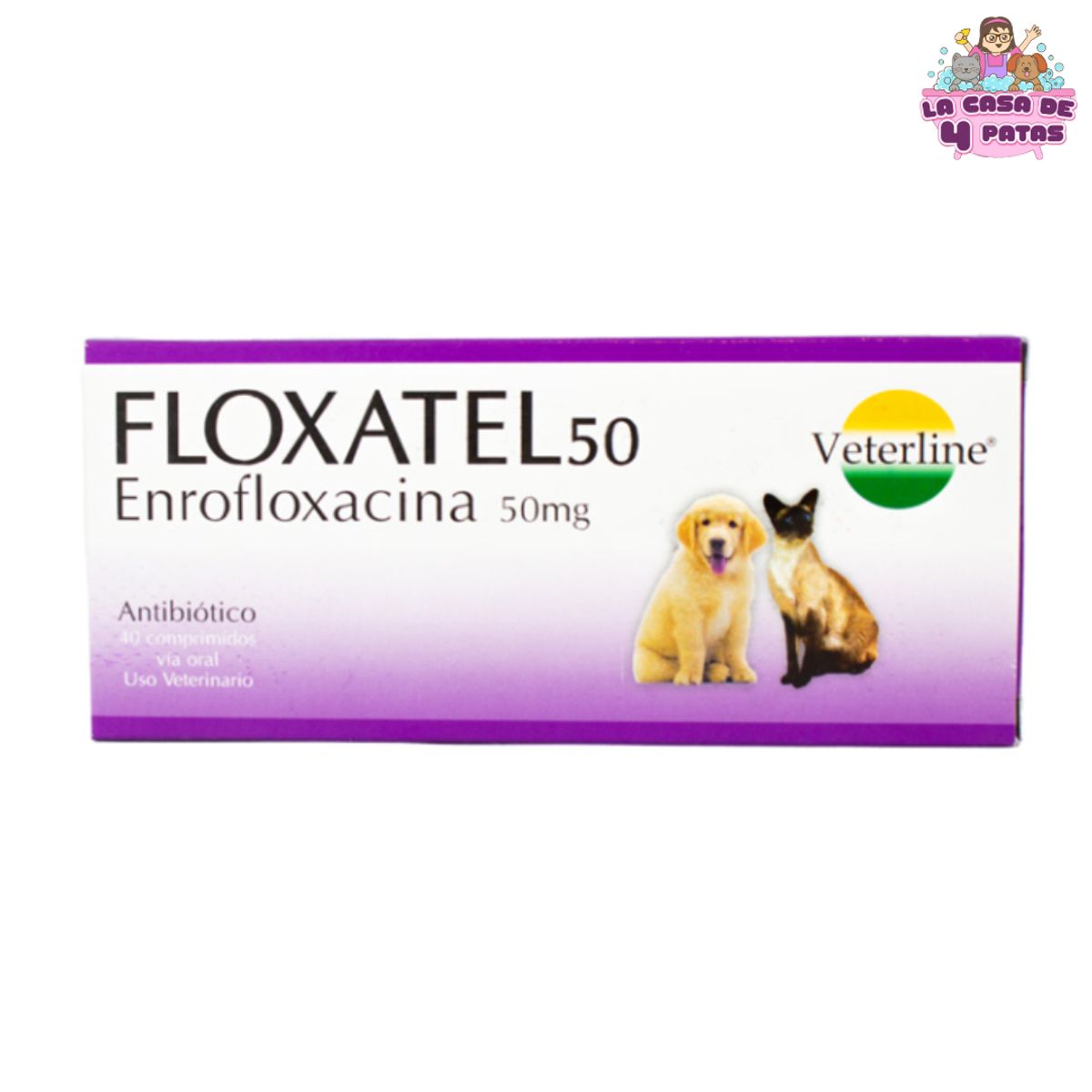 GENERICO - Antibiótico FLOXATEL 50 MG caja X40 comprimidos