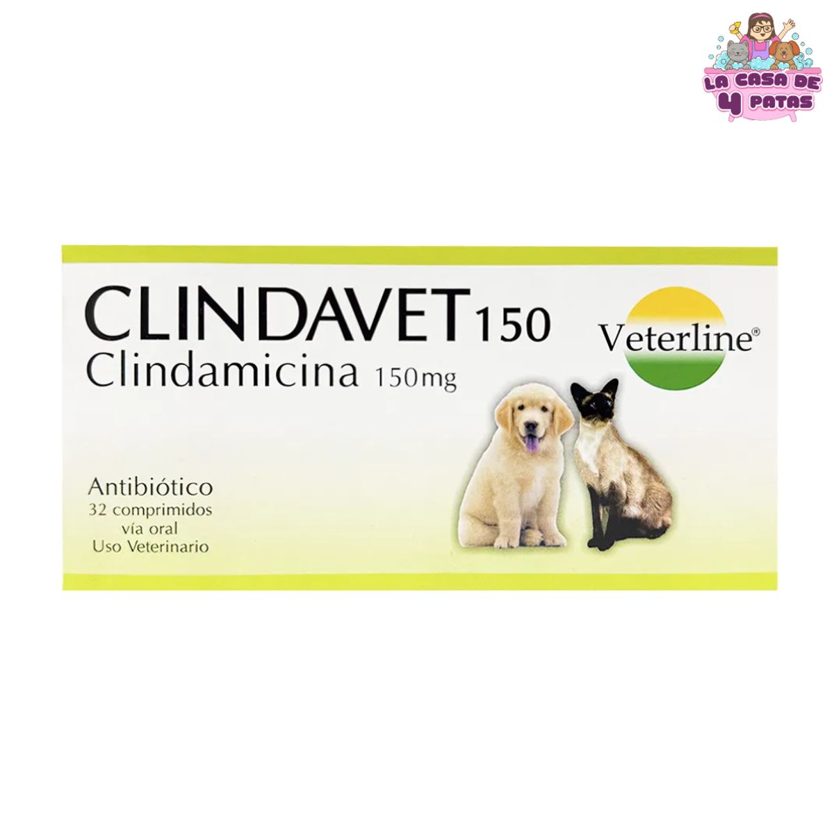 GENERICO - Antibiótico CLINDAVET 150 MG caja x 32 comprimidos