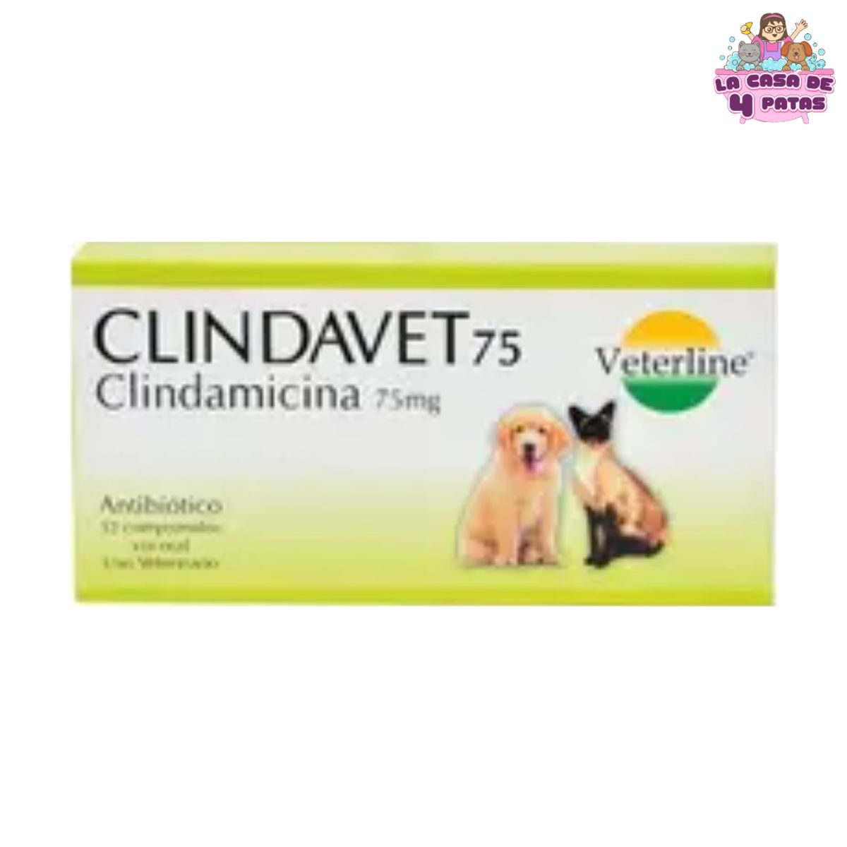 GENERICO - Antibiotico CLINDAVET 75 MG caja x 32 comprimidos