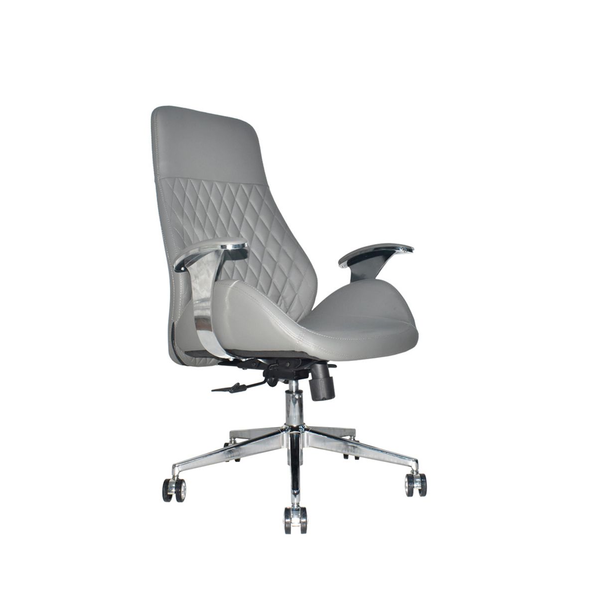 OFIDEAS - Silla De Oficina Presidente Cuero Gris Mark Premium Ofideas