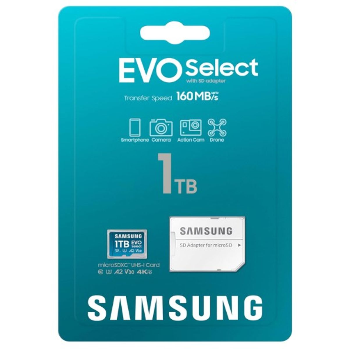 SAMSUNG - Samsung Tarjeta de memoria microSD de 1 TB + adaptador