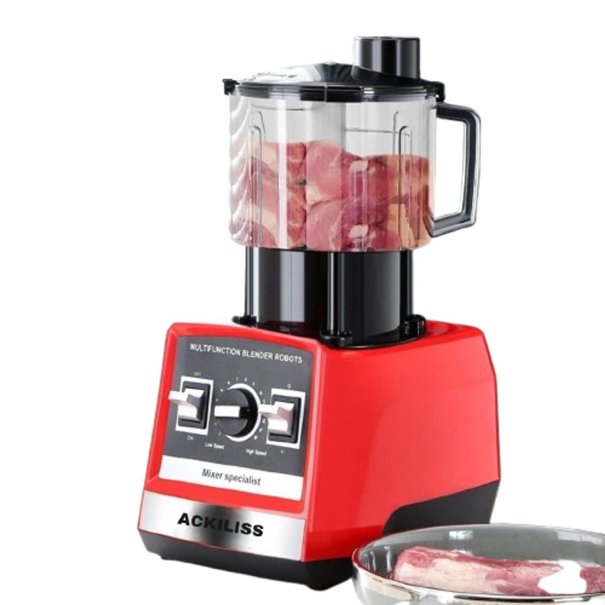 GENERICO - LICUADORA ACKILISS 3 EN 1, TRITURA HIELO, 2800 WATTS Y 15 VELOCIADES