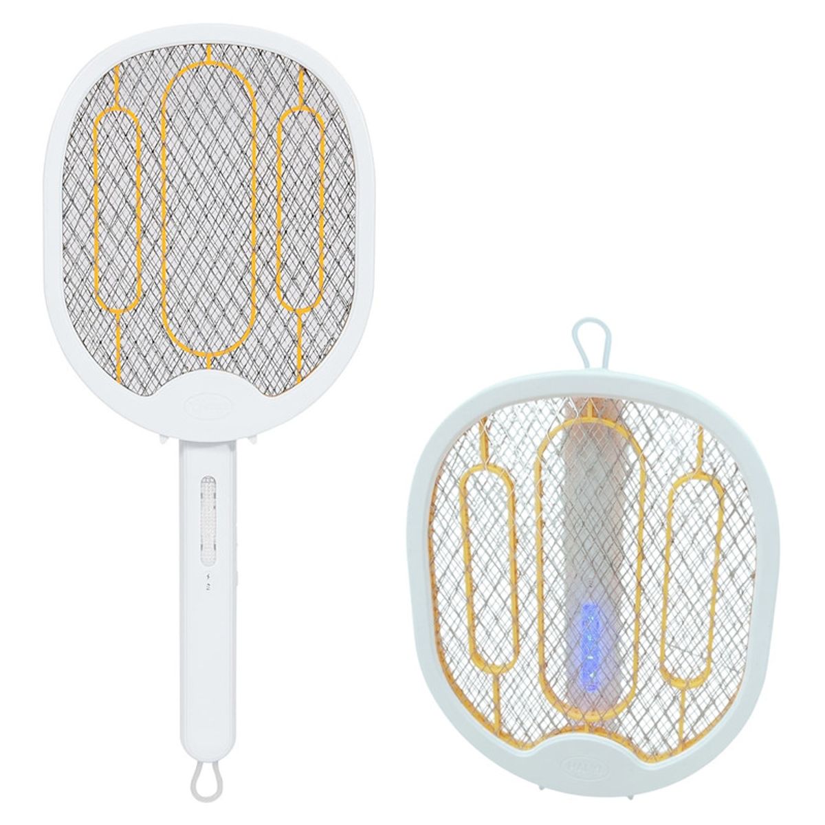 PENTHA - Raqueta Plegable 180° Mata Mosca Mosquito Recargable Con Usb Blanco