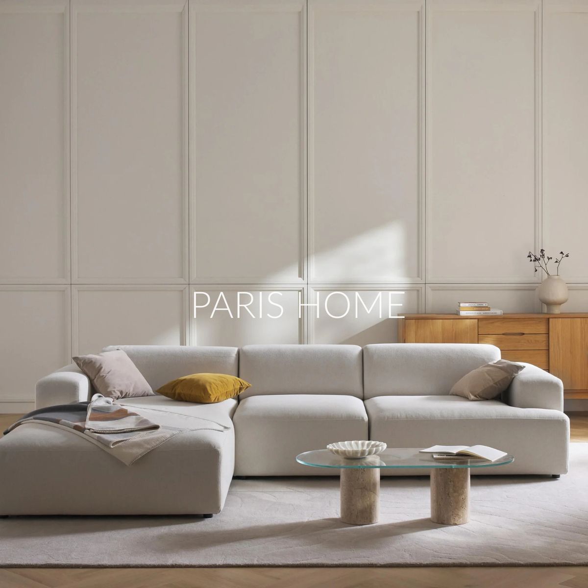 GENERICO - Sofá Izquierdo Seccional Esquinero Gala 4 Plz Tejido - Blanco