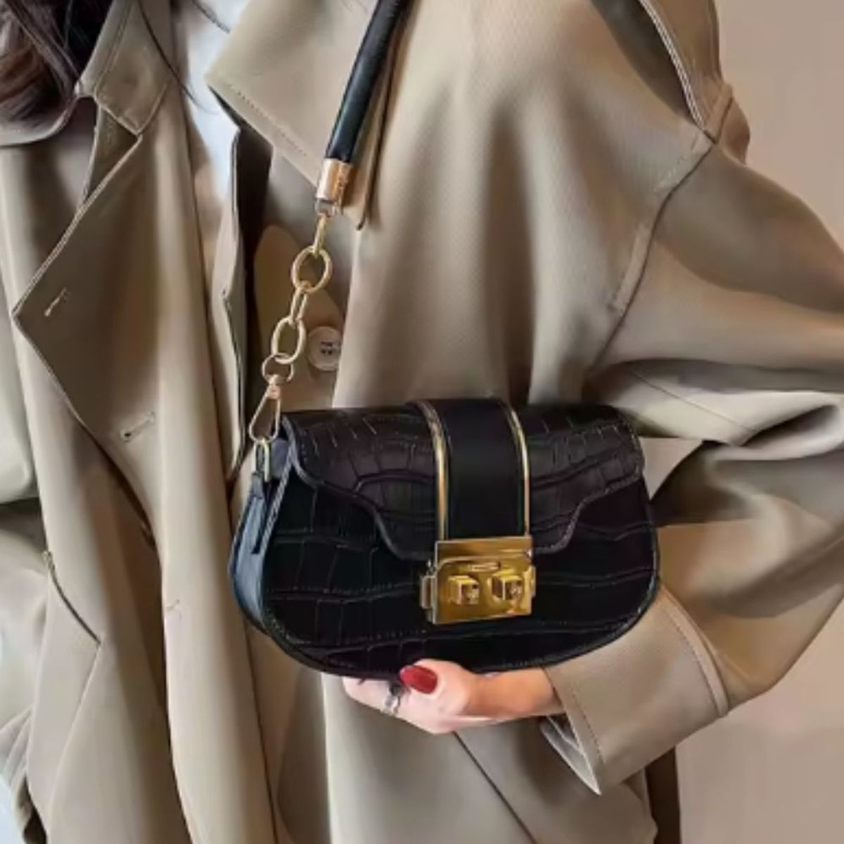 GENERICO - Bandolera de  alta calidad  de cuero Pu para mujer.