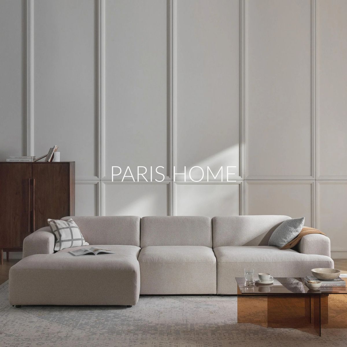 GENERICO - Sofá Izquierdo Seccional Esquinero Gala 4 Plz Tejido - Beige Claro