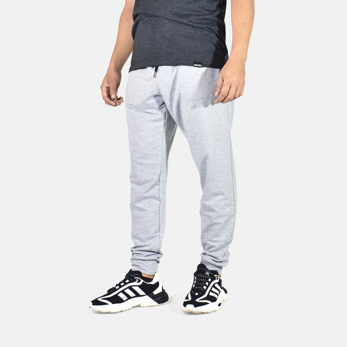 YONISTERS CLOTHING - Jogger Plomo Claro  Básico de Algodón Yonisters Clothing