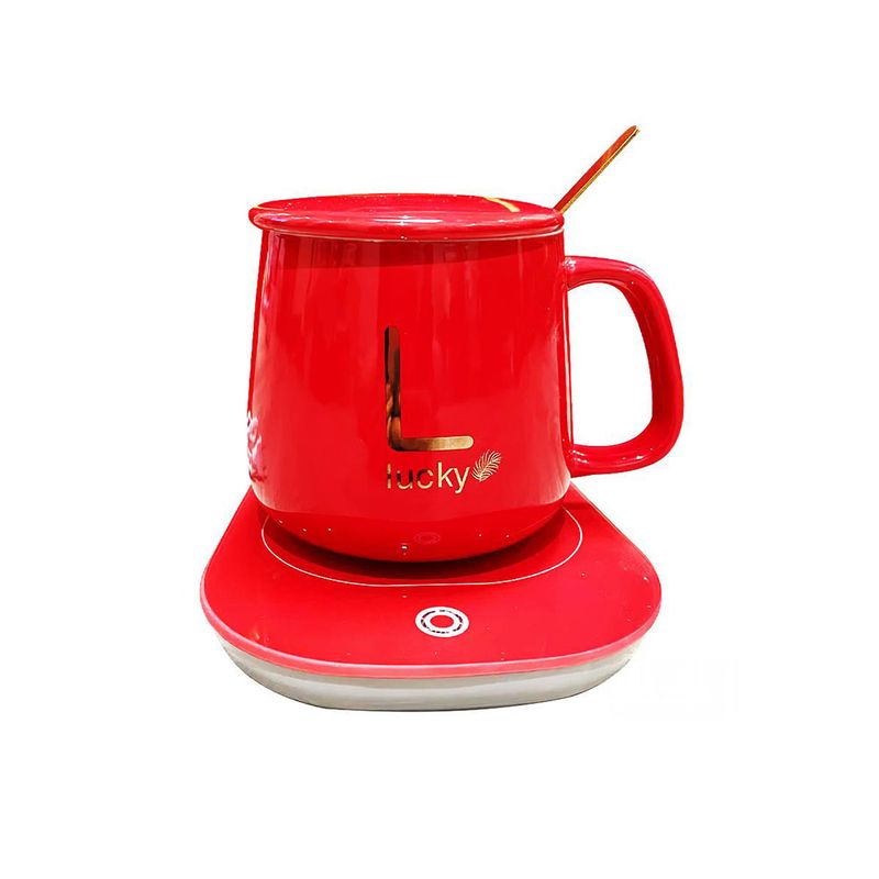GENERICO - Taza Mug con Calentador - Rojo