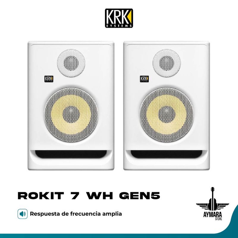KRK - KRK ROKIT 7 WH (GEN5) Monitores de Estudio