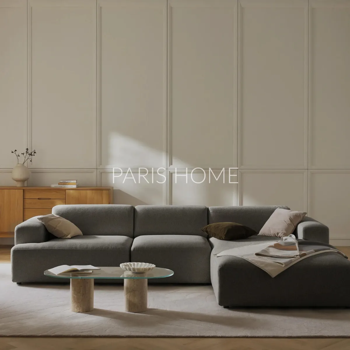 GENERICO - Sofá Derecho Seccional Esquinero Gala 4 Plz Tejido - Gris