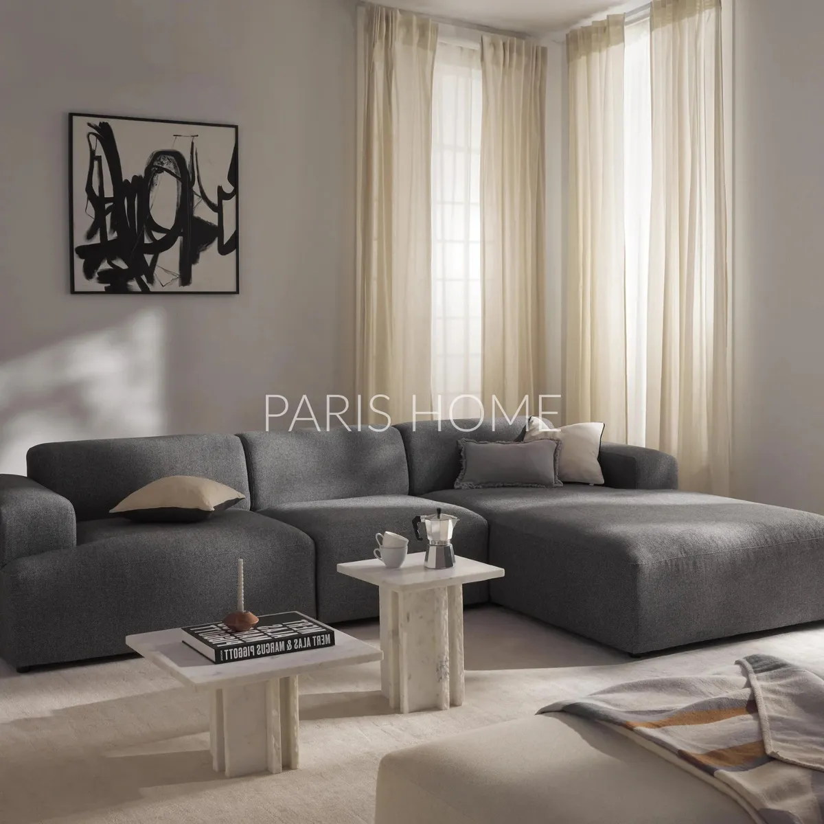 GENERICO - Sofá Derecho Seccional Esquinero Gala 4 Plz Tejido - Gris