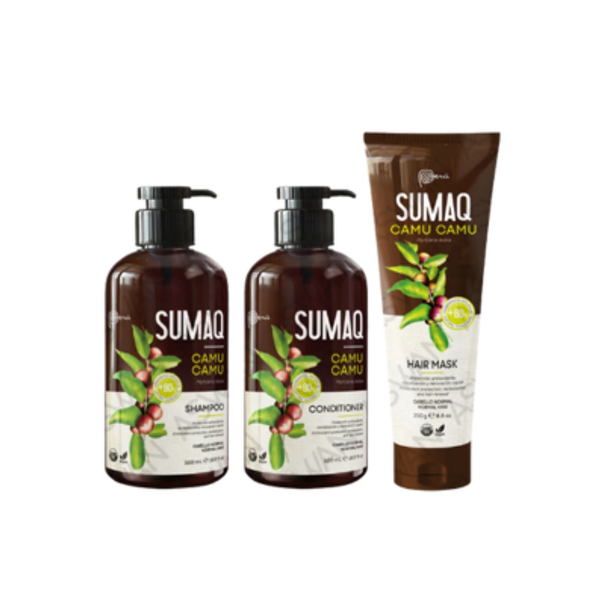 SUMAQ - KIT DE CAMU CAMU - SHAMPOO + ACONDICIONADOR + MASCARILLA- SUMAQ