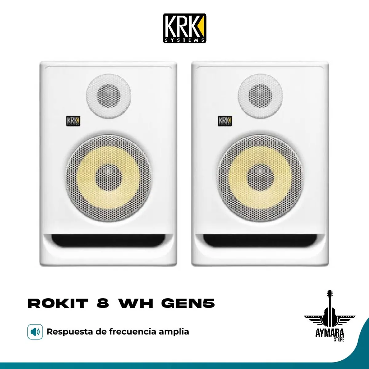 KRK - KRK ROKIT 8 WH (GEN5) Monitores de Estudio